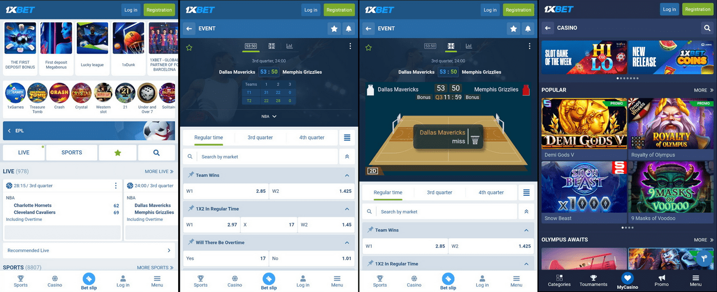 1xBet kladjenje putem mobitela