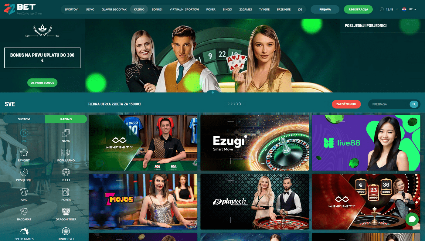 22bet online casino bonus