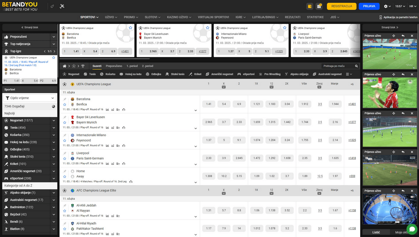 Ponuda za kladjenje kladionice Betandyou